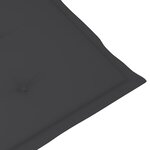 vidaXL Chaises de jardin lot de 2 et coussins anthracite Bois de teck