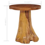 vidaXL Table basse 40x40 cm Bois de teck massif