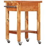 vidaXL Chariot de cuisine 55x55x89 cm bois massif d'acacia