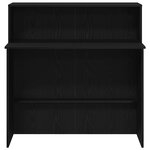 vidaXL Bureau de réception noir 100x50x103 5 cm bois d'ingénierie