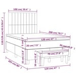 vidaXL Sommier à lattes de lit avec matelas Bleu 120x200 cm Tissu
