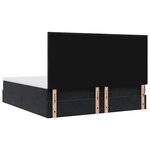 VidaXL Cadre de lit ottoman avec matelas noir 180x200cm velours