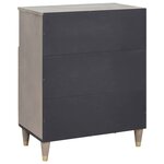 vidaXL Buffet Gris et or 60 x 33.5 x 75 cm Bois de manguier massif