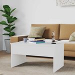 vidaXL Table basse blanc brillant 80x50 5x41 5 cm bois d'ingénierie
