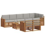 vidaXL Ensembles de canapés avec coussin 9 Pièces Gris Naturel et Clair