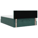 vidaXL Cadre de lit ottoman avec matelas vert foncé 140x200 cm velours