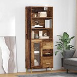 vidaXL Haut Armoire Bois ancien 69 5 x 34 x 180 cm Bois d'ingénierie