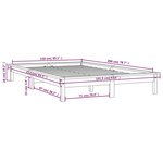vidaXL Cadre de lit Blanc 150x200 cm Bois de pin massif Très grand