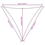 vidaXL Voile de parasol tissu oxford triangulaire 6x6x6 m jaune
