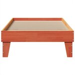 vidaXL Cadre de lit sans matelas cire marron 100x200cm bois pin massif