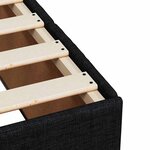 vidaXL Sommier à lattes de lit avec matelas Noir 100x200 cm Tissu