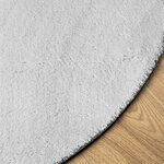 vidaXL Tapis HUARTE à poils courts doux et lavable gris Ø 100 cm