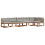vidaXL Ensemble de canapés d'extérieur 6 pc Naturel et gris clair