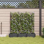 vidaXL Cache-pot de jardin 3 Pièces Noir 120 x 40 x 125 5 cm Acier
