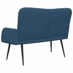 vidaXL Sofa 2 places Bleu 115 x 61 x 87 cm Tissu