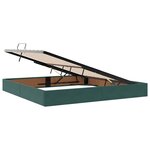 vidaXL Lit avec rangement et matelas Vert foncé 200 x 200 cm Velours