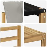 vidaXL Ensemble de canapés d'extérieur 6 pc Blanc et gris clair