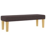 vidaXL Lit à Ressorts avec Matelas & Banquette Marron Foncé 200x200 cm Tissu