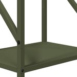 vidaXL Portant de bois chauffage vert olive 34x25x100 cm