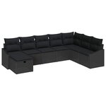 vidaXL Ensemble de canapé de jardin avec coussin 8 Pièces polyrotin