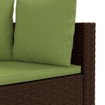 vidaXL Salon de jardin avec coussins 9 Pièces marron résine tressée