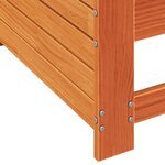 vidaXL Canapé de jardin accoudoir coussins cire marron bois pin massif