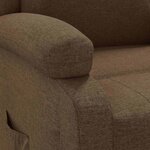 vidaXL Fauteuil inclinable Marron Tissu