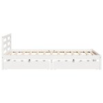vidaXL Cadre de lit sans matelas blanc 140x200 cm bois de pin massif