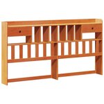 vidaXL Lit bibliothèque sans matelas cire marron 200x200 cm pin massif
