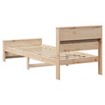 vidaXL Cadre de lit Marron 90 x 190 cm Bois massif en pin