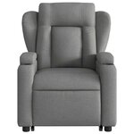 vidaXL Fauteuil inclinable Gris foncé Tissu