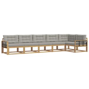 vidaXL Ensemble de canapés d'extérieur 4 pc Blanc et gris clair