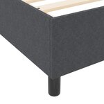 vidaXL Lit à ressorts avec matelas gris foncé - 100 x 200 cm  tissu cordon