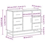 vidaXL Armoire lavabo de salle de bain sonoma gris bois d'ingénierie