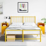 vidaXL Tables de chevet 2 Pièces jaune moutarde 34 5x39x62 cm acier