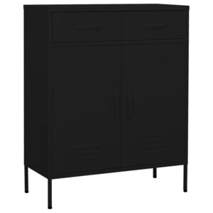 vidaXL Armoire de rangement Noir 80x35x101 5 cm Acier