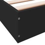 vidaXL Cadre de lit sans matelas noir 100x200 cm bois d'ingénierie