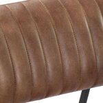 vidaXL Chaise à bascule Marron clair Cuir véritable