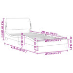 vidaXL Cadre de lit sans matelas noir 100x200 cm tissu