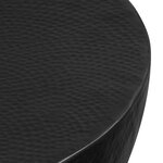 vidaXL Table basse Aluminium martelé 70x30 cm Noir