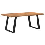 vidaXL Table à manger marron clair 180x100x74 cm bois de chêne massif