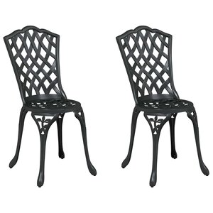 vidaXL Chaise de jardin 2 Pièces Noir 39 x 40 x 87cm Aluminium