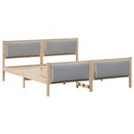 vidaXL Cadre de lit avec tête de lit Gris clair 180 x 200 cm tissu