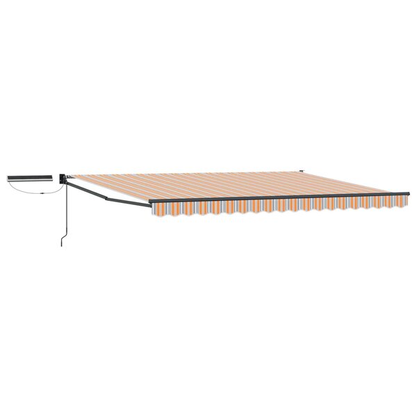 vidaXL Auvent rétractable électrique Bleu Orange Anthracite 4 × 3 m