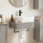 vidaXL Basin de lavage mural Sonoma gris 50 x 41 x 39 cm