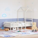 vidaXL Cadre de lit avec toit sans matelas blanc 75x190 cm