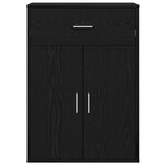 vidaXL Buffet avec tiroir Chêne noir 60 x 30 x 84 cm Bois d'ingénierie
