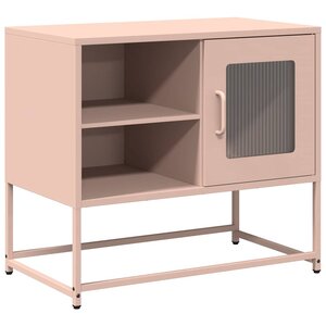 vidaXL Meuble TV rose 68x39x60 5 cm acier