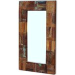 vidaXL Miroir Bois de récupération massif 80x50 cm