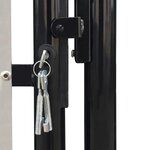 vidaXL Portail simple de clôture Noir 300x225 cm